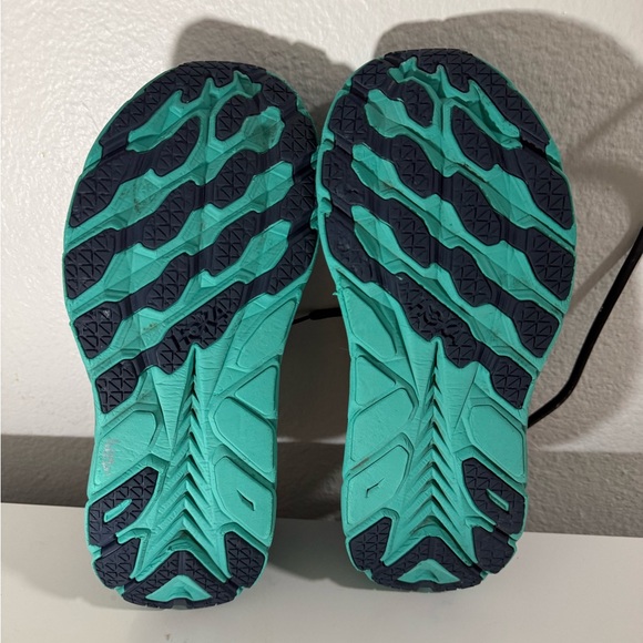 Hoka Dark Blue and Aqua Running Shoes - Picture 6 of 7